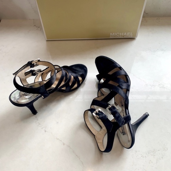 Michael Kors Satin Strappy Sandals / Heels - Picture 5 of 7